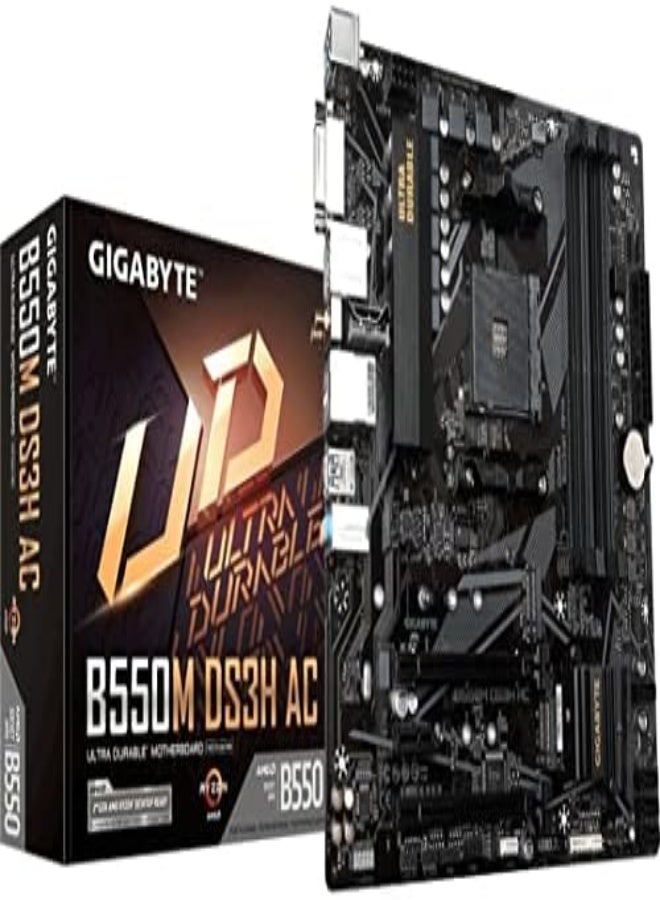 B550M DS3H AC (AM4 AMD/B550/Micro ATX/Dual M.2/SATA 6Gb/s/USB 3.2 Gen 1/PCIe 4.0/HMDI/DVI/DDR4/Motherboard)