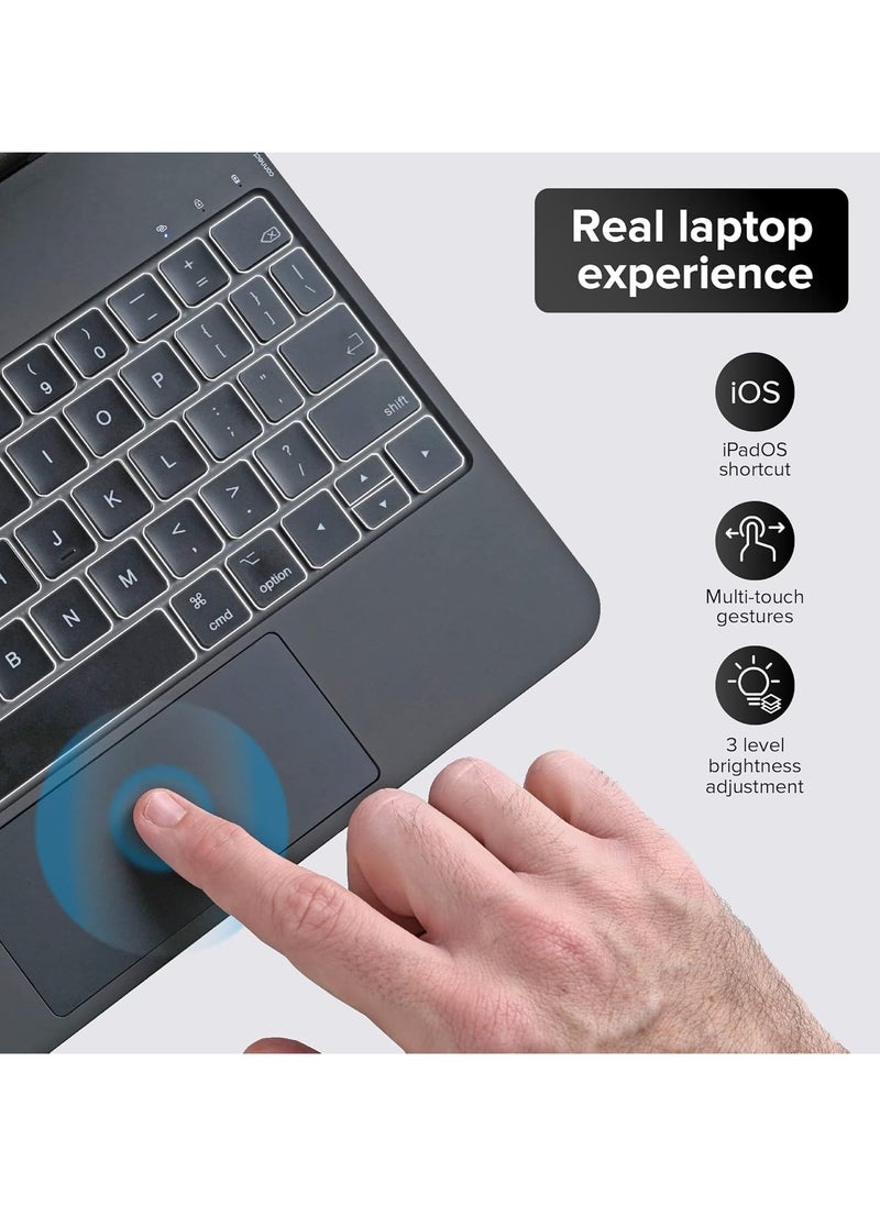 Magic Keyboard for iPad Pro 13-inch (M4) 2024, Easy-Set Magnetic Keyboard Case with Typing Experience, Built-in Multi-Touch Trackpad, US English, Backlit (Black)