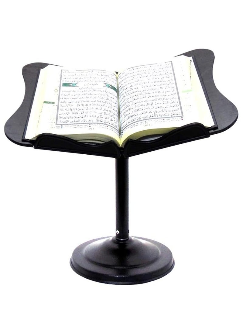 Holy Quran Holder Head Luxury Wooden Floor Fixed Height Small Black