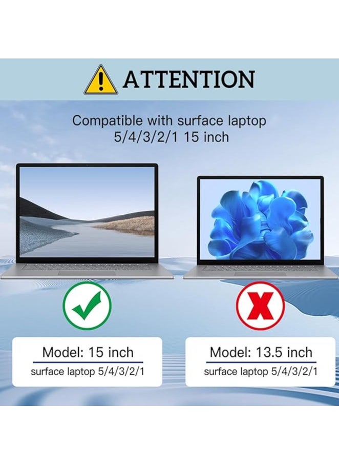 2Pack Anti-Glare HD Screen Protector PET film Compatible with Microsoft Surface Laptop 6/Laptop 5/Laptop 4/Laptop 3/Laptop 2/Laptop 1 (15 inch) Scratch Resistant,for Surface Laptop 15 inch