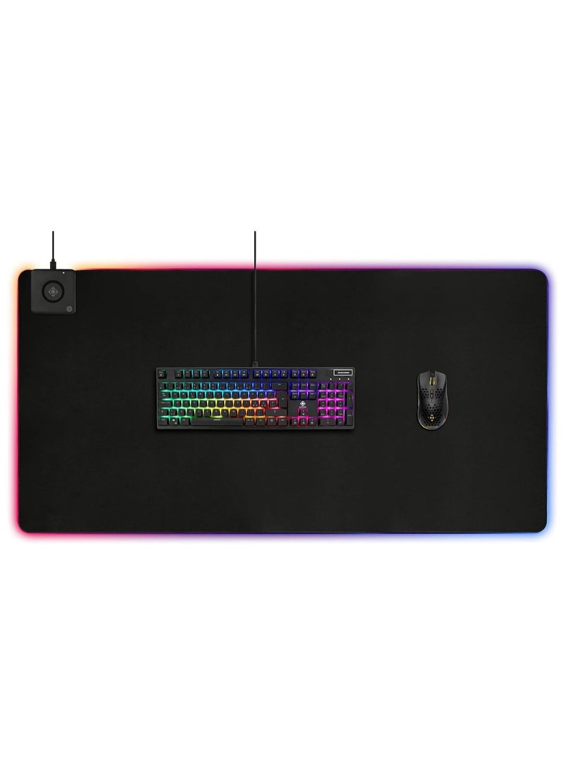 DELTACO RGB Mousepad with 10W Fast Wireless Charging & Extra Large Neoprene Surface-GAM-092