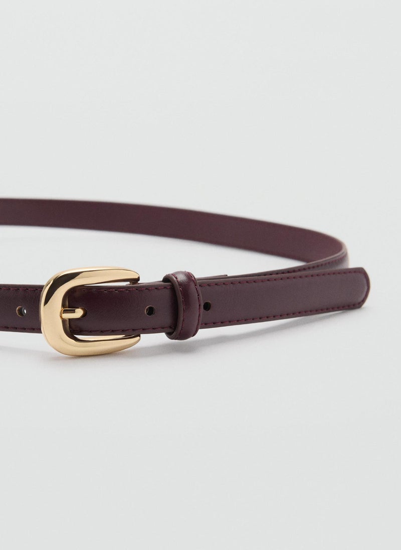 Casual Buckle Skinny Belt