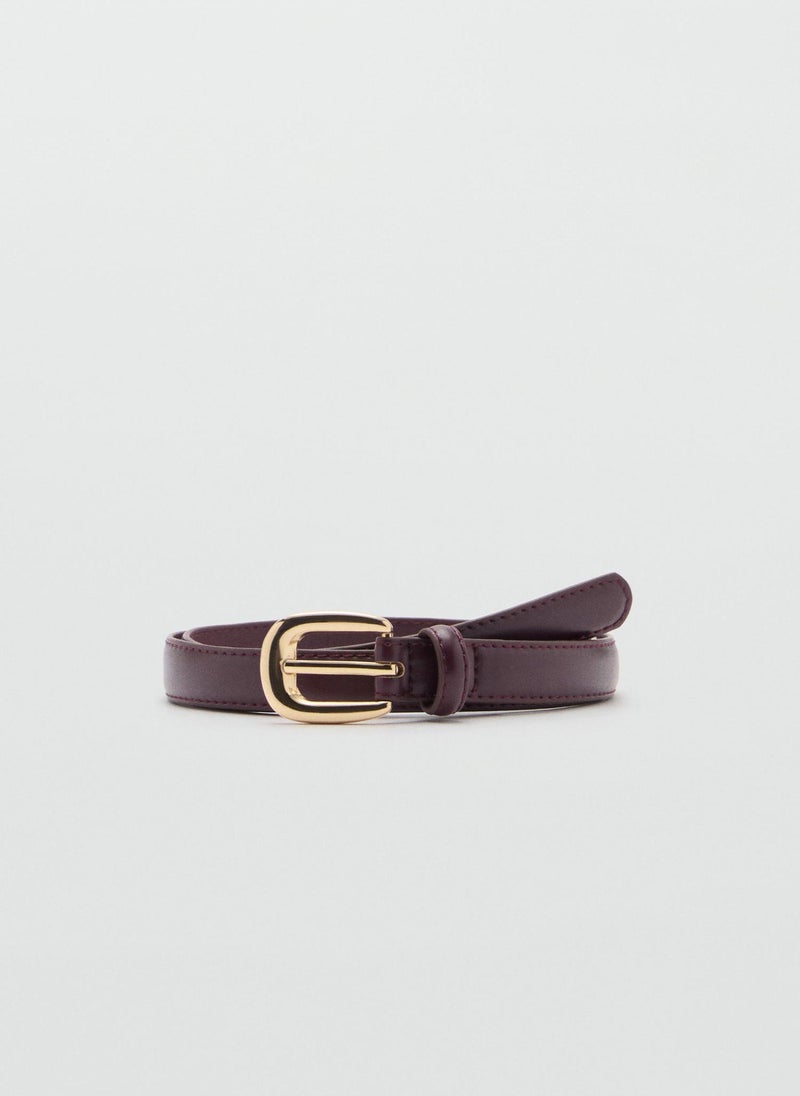 Casual Buckle Skinny Belt