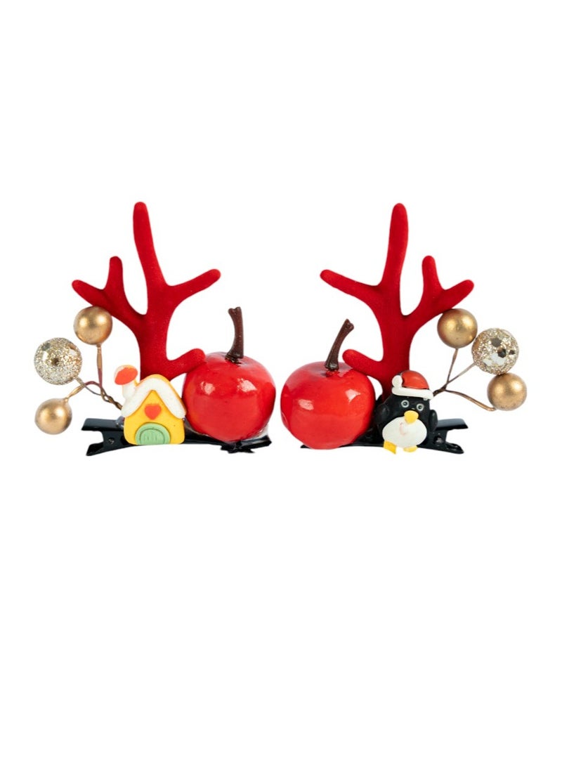 D' Daniela - 5 pairs of Christmas Hair Clips - Set Y