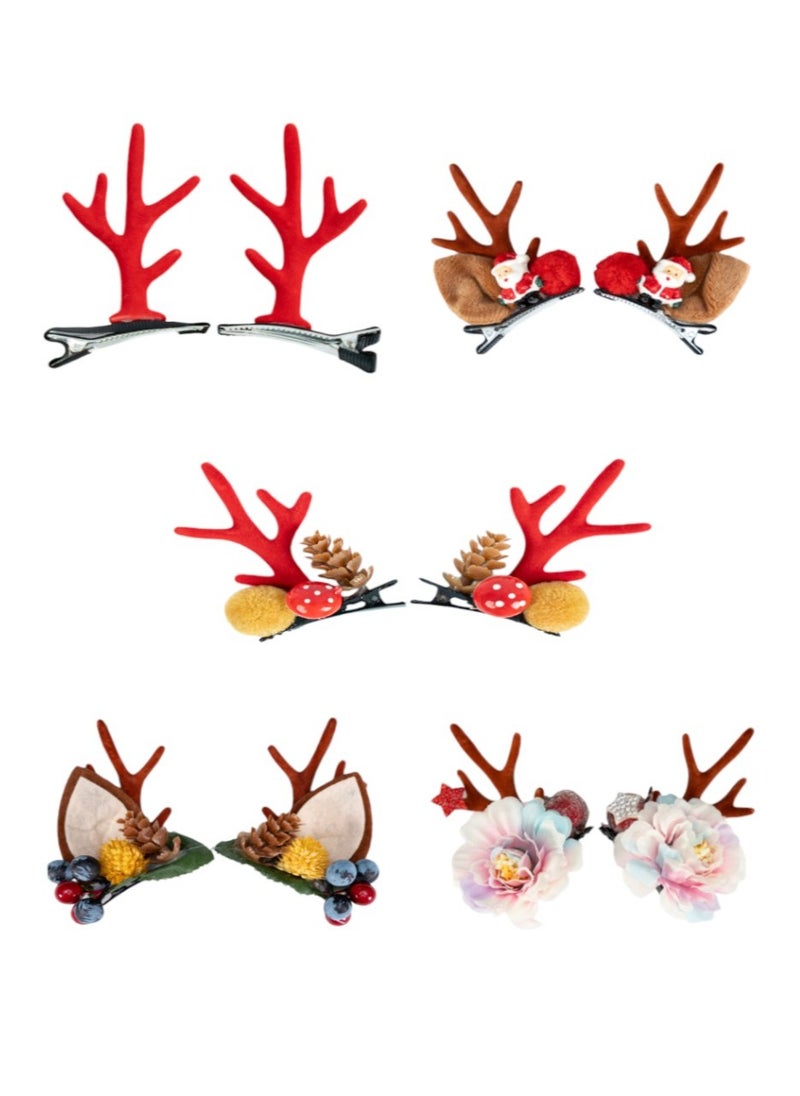 D' Daniela - 5 pairs of Christmas Hair Clips - Set Z