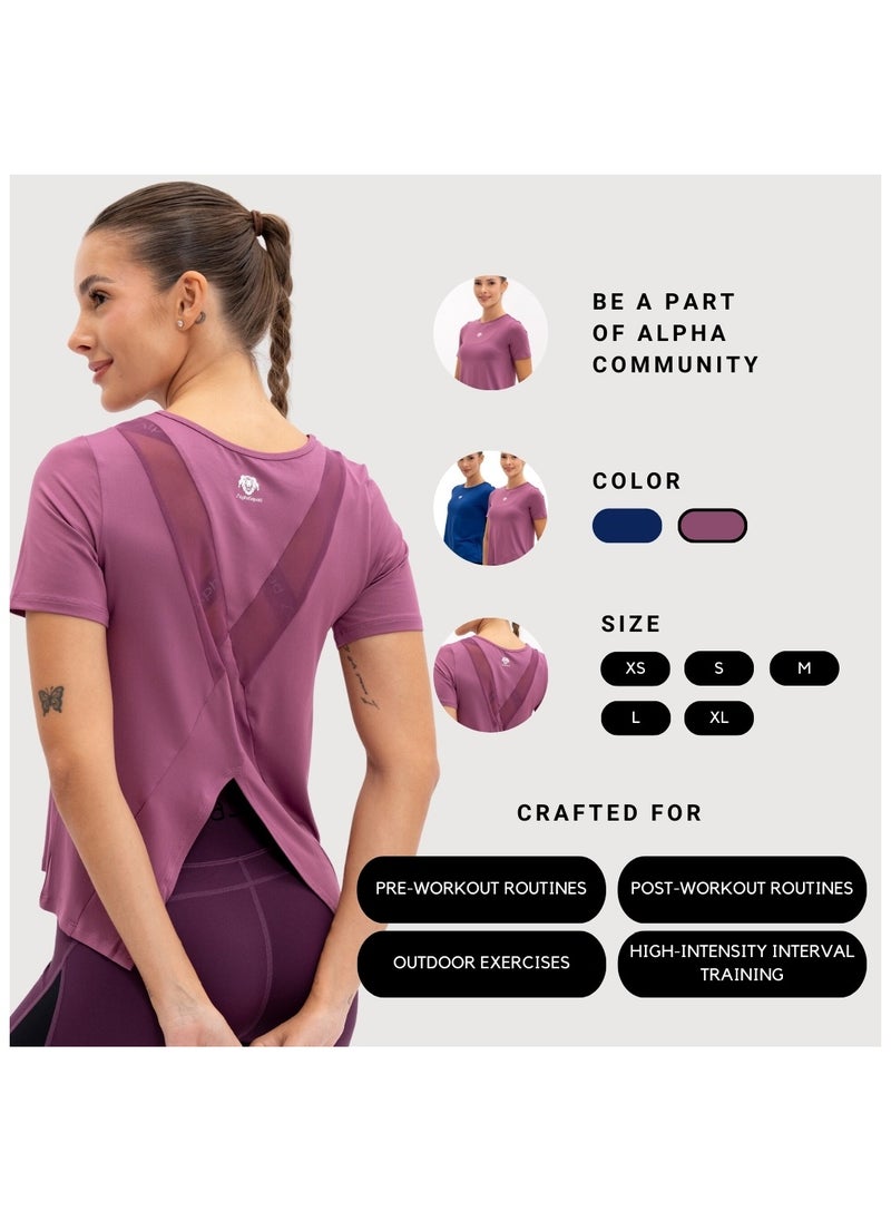 AlphaSquad Athletic Cut Out Top for Women