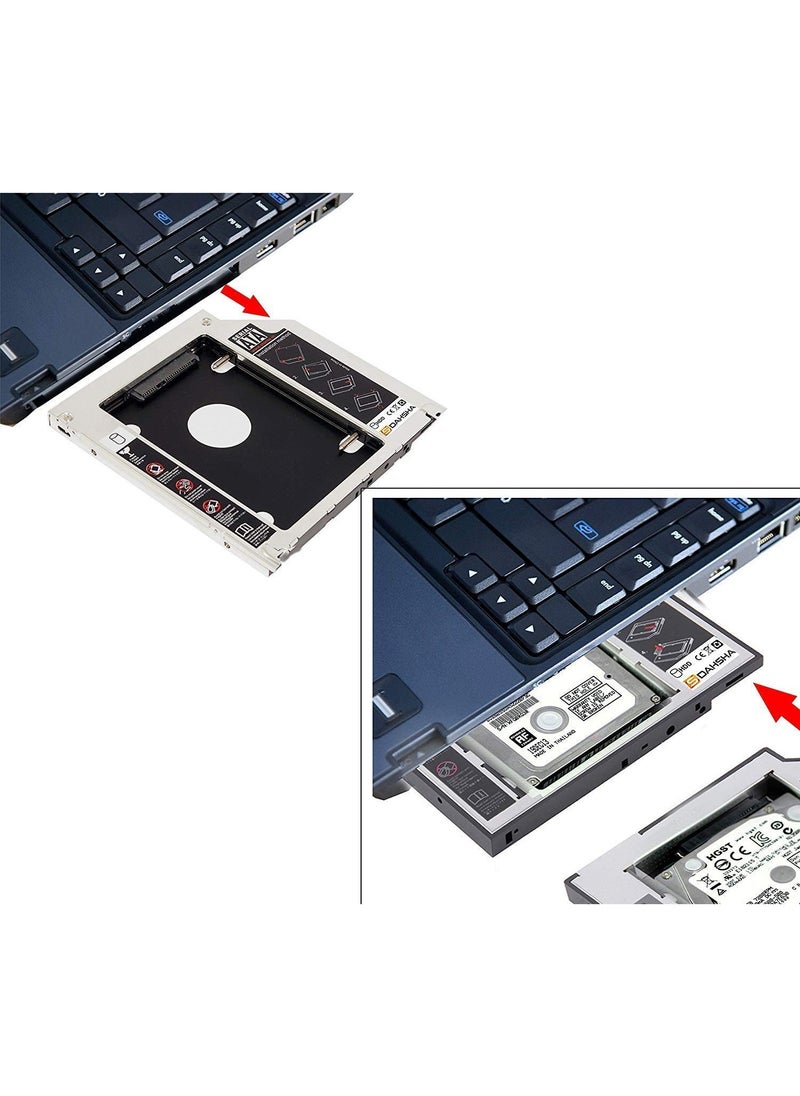 9.5mm Universal 2.5 2nd 9.5mm Ssd Hd SATA Hard Disk Drive HDD Caddy Adapter Bay For Cd Dvd Rom Optical Bay