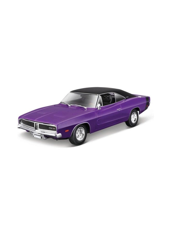 Maisto Dodge Charger R/T 1969 Diecast Car (1:18, Purple)