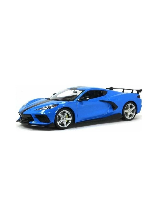 Maisto Chevrolet Corvette Stingray Coupe 2020 Diecast Car (1:18, Blue)