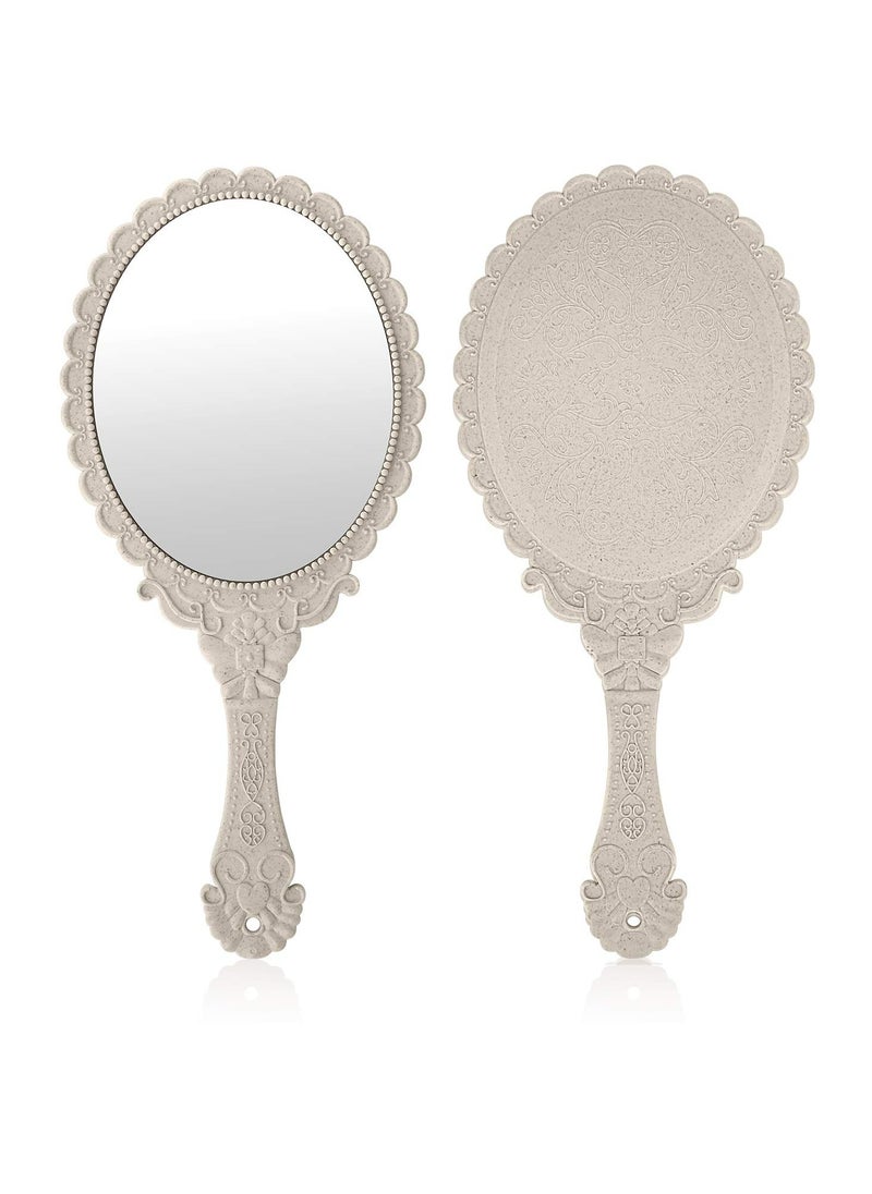 Handheld Mirror with Handle, Hand Mirrors for Women Travel Small Vintage Purse Mirrors