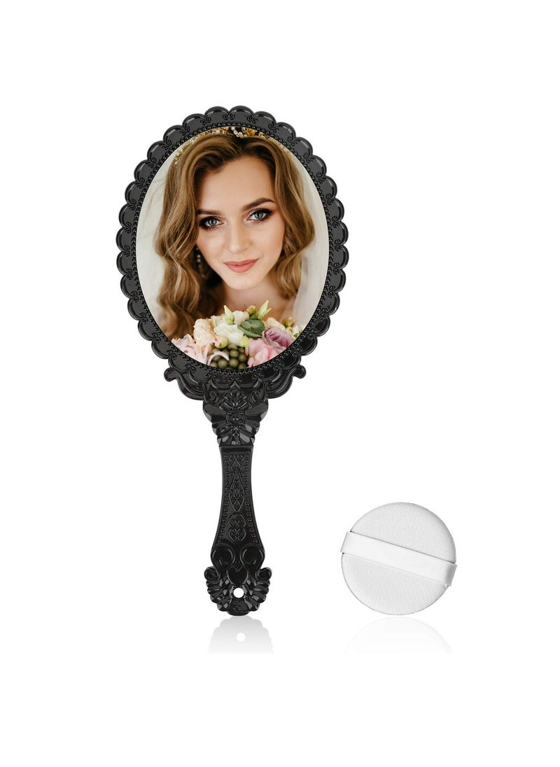 Handheld Mirror with Handle, Hand Mirrors for Women Travel Small Vintage Purse Mirrors