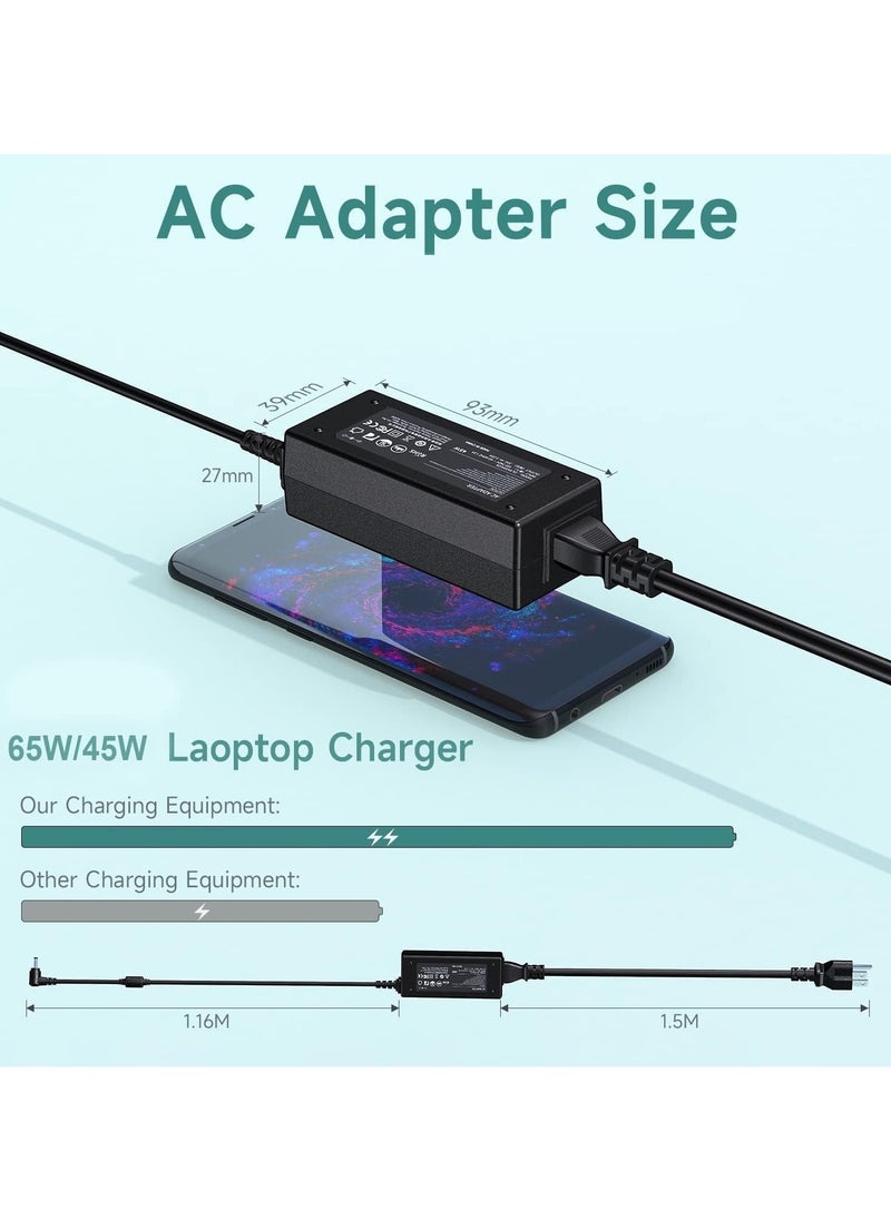 20V 65W/45W Laptop Charger for Lenovo, Replacement Adapter Ideapad, 3 5 320 310 320S 330 330S 110 110S 120S, Ideapad Flex 4 5 6 ADl45WCD 330S-15Ikb Yoga 520 530 Power Supply Cord [4.0 * 1.7mm]