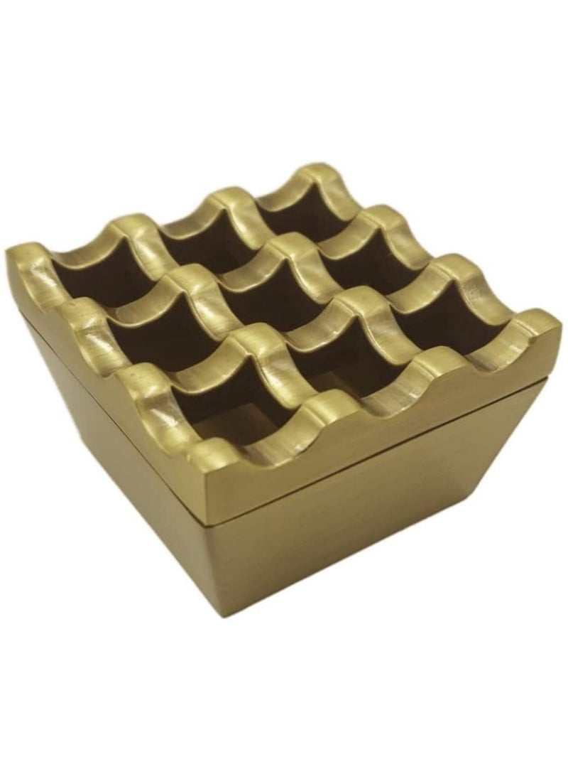 Metal 9 Square Hole Cubes Windproof Indoor Outdoor Patio Home Office Living Room Hotel ( Gold )