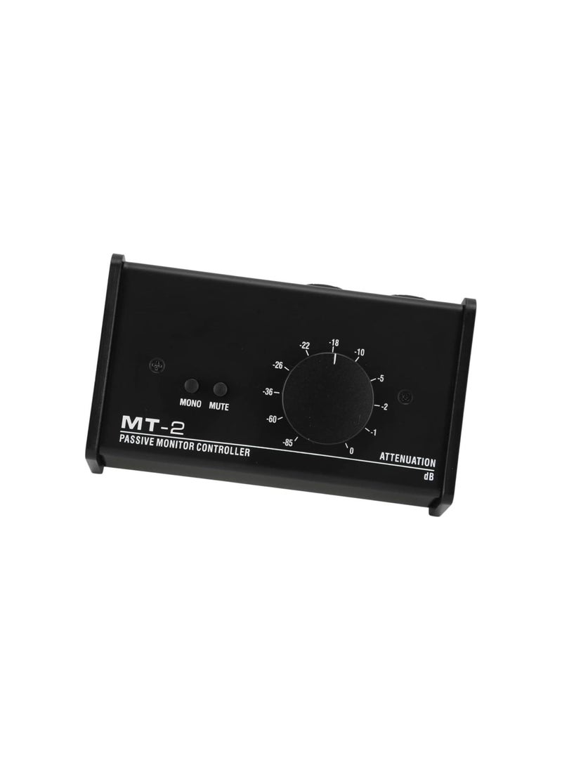 Passive Stereo Volume Controller, Mute Control Large Volume Knob Passive Monitor Controller XLR and 3.5mm Interface Plug and Play for Laptop