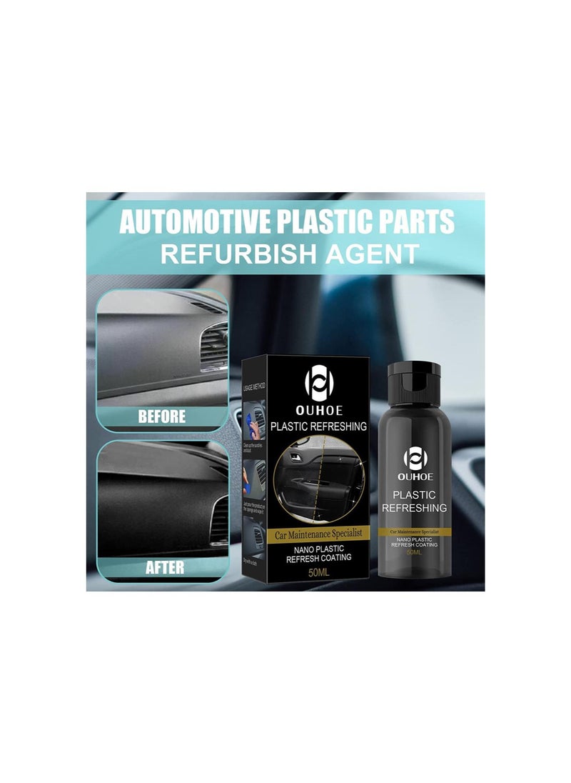 Plastic Revitalizing Coating Agent, Car Plastic Revitalizing Coating Agent, Nano Plastic Refreshing Coating, Car Plastic Parts Refurbish Agent (30ml, 3pcs)