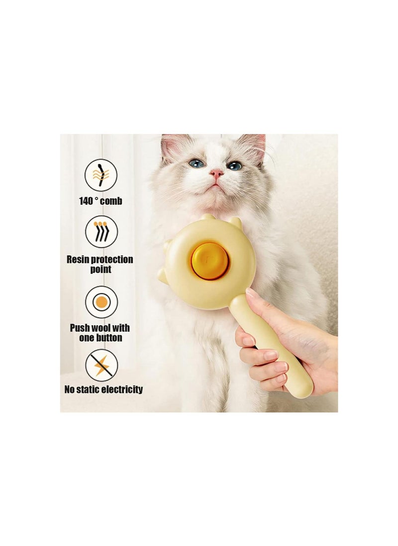 Magic Pet Comb, Zentric Magic Pet Comb, Pet Grooming Brush, Multifunctional Pet Hair Comb Flea and Tear Stain Removal, Pet Hair Cleaner Brush for Short or Long Haired Cat Dogs Tangled Hair (Purple)