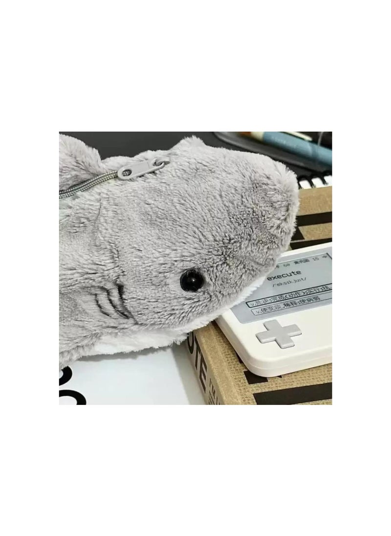 Shark Pencil Pouch, Cute Creative Animal Cartoon Large Capacity Shark Zipper Organizer Storage Bag Box, Large Capacity Pencil Case (Shark)