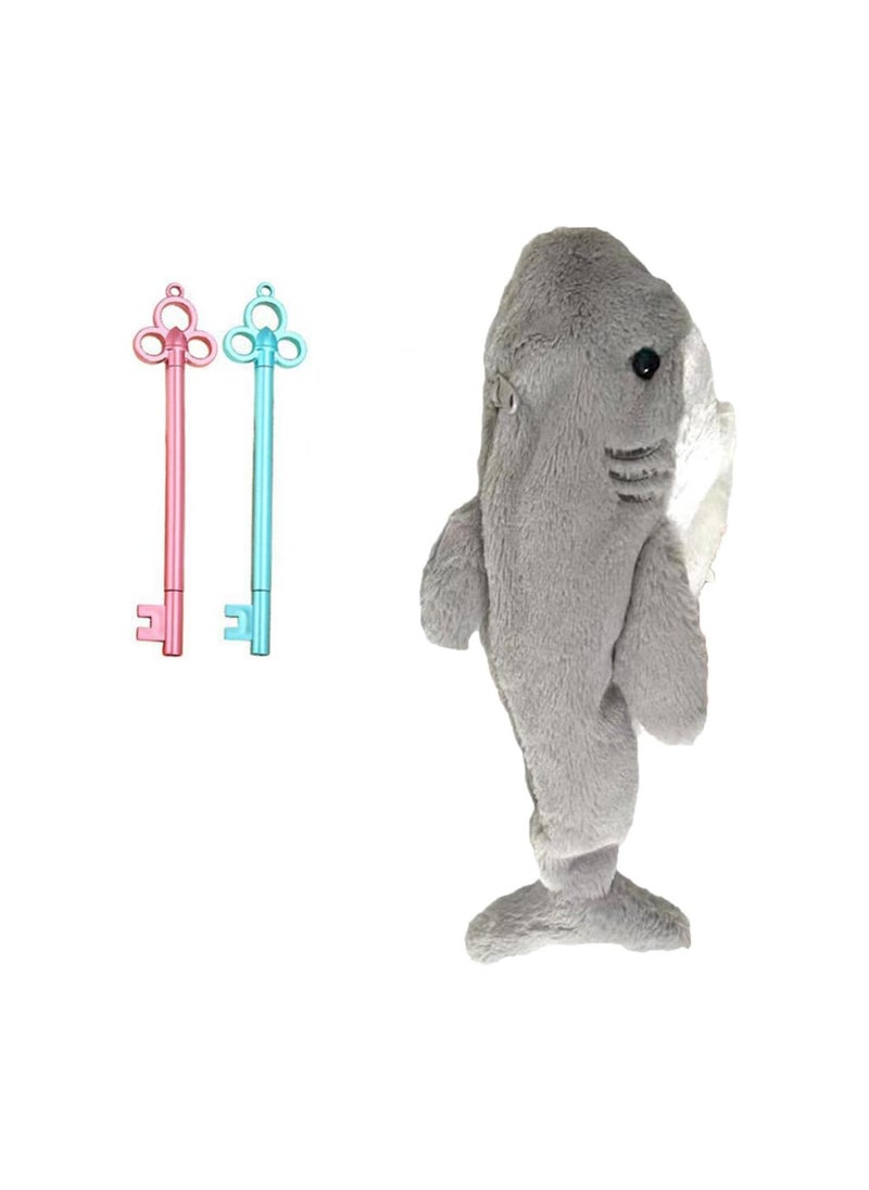 Shark Pencil Pouch, Cute Creative Animal Cartoon Large Capacity Shark Zipper Organizer Storage Bag Box, Large Capacity Pencil Case (Shark)