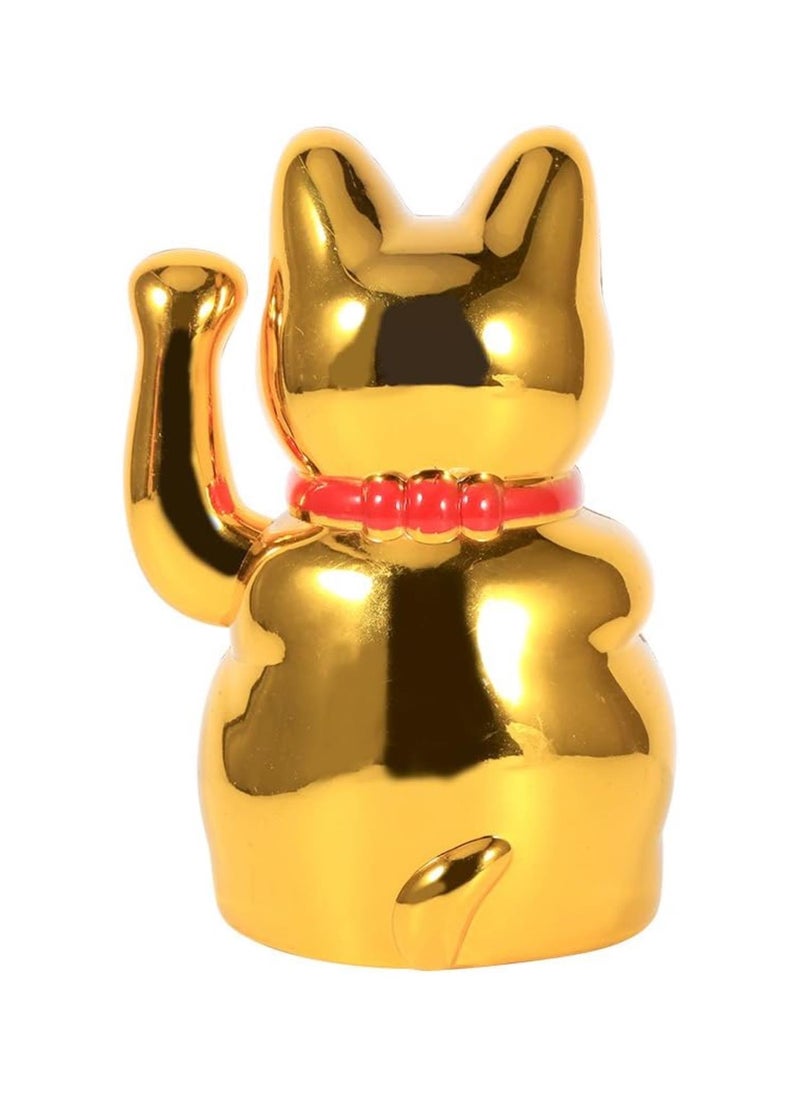Feng Shui Cat,Large Gold Waving Hand Up Wealth Prosperity Welcoming Cat, Good Luck Feng Shui Decoration