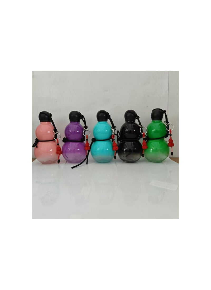 Gourd Water Bottle, 900ml Durable Gourd Style Water Bottle - Chinese Retro-Inspired, Portable Gourd Sports Water Bottle Travel Water Bottle, Large Capacity (Pink)