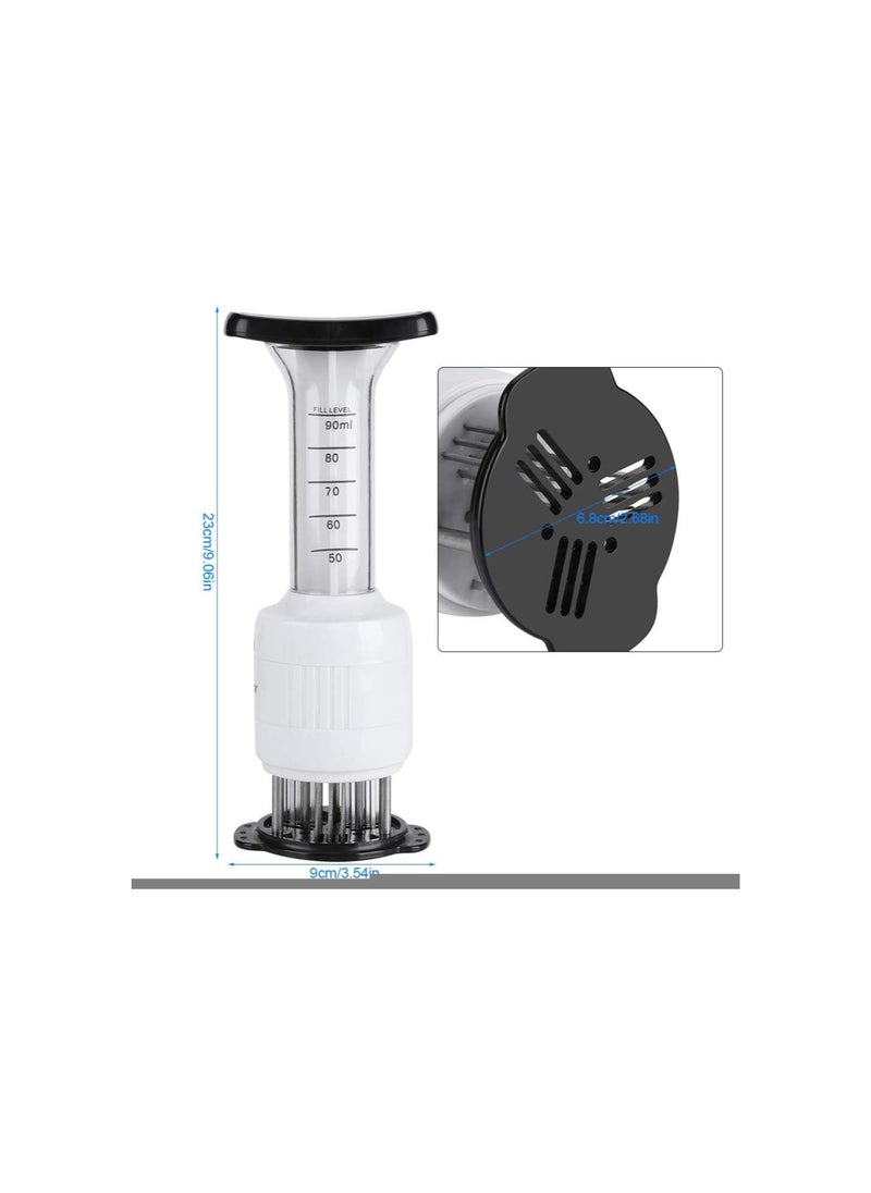 Stainless steel Marinade Meat Injector, Marinade Tenderizer Injector Needle Flavor Syringe Cooking Meat Poultry Turkey Chicken BBQ