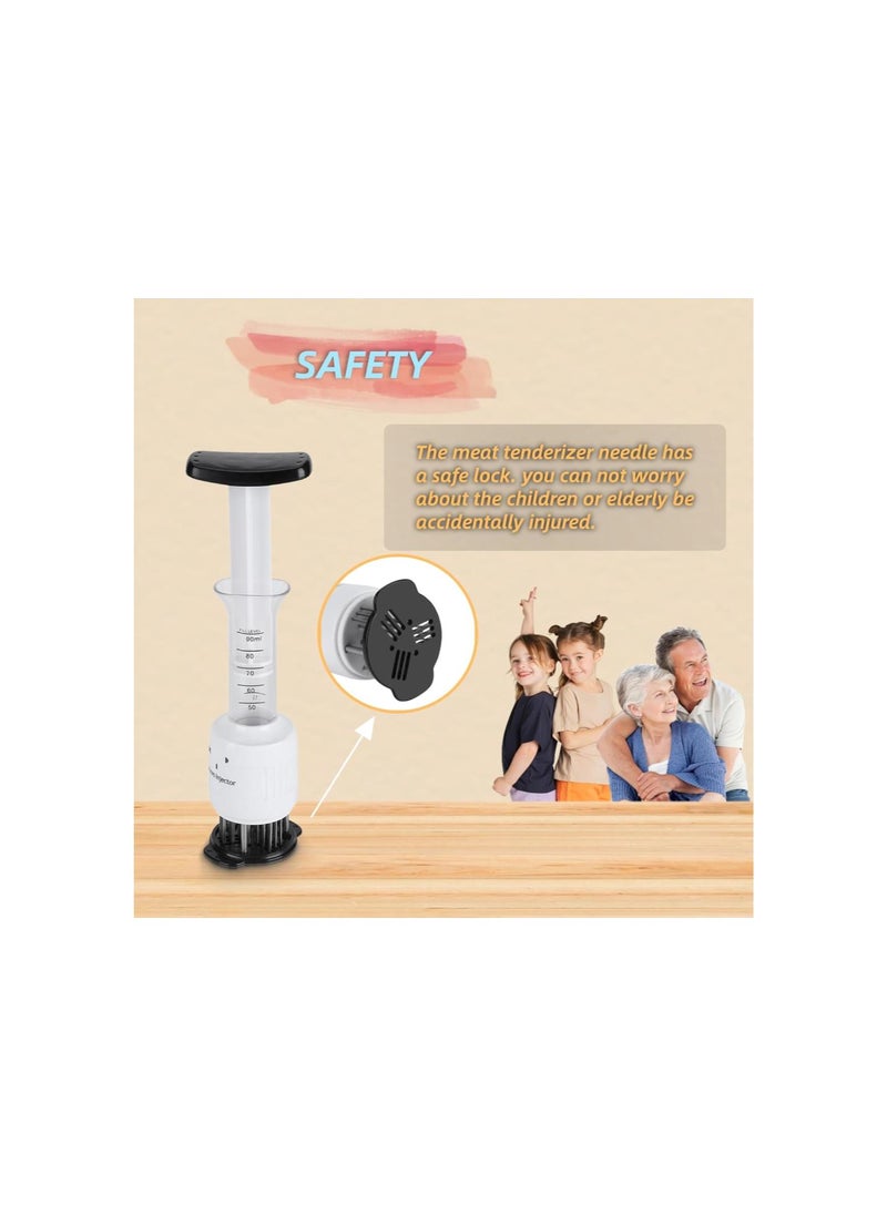 Stainless steel Marinade Meat Injector, Marinade Tenderizer Injector Needle Flavor Syringe Cooking Meat Poultry Turkey Chicken BBQ