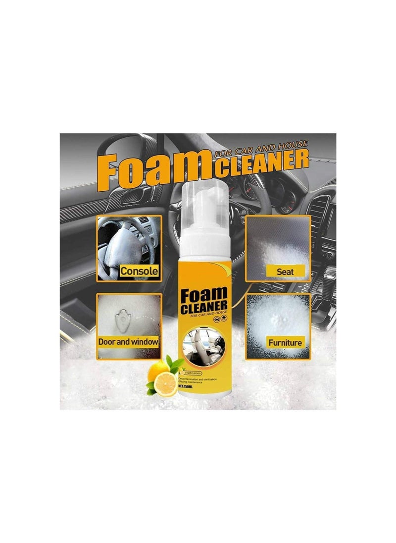 Amplesunshine Foam Cleaner, Spray Foam Cleaner, Multifunctional Car Foam Cleaner, Foam Cleaner for Car and House Lemon Flavor, Powerful Stain Removal Kit Foam Cleaner (100 ml 1 Pcs)