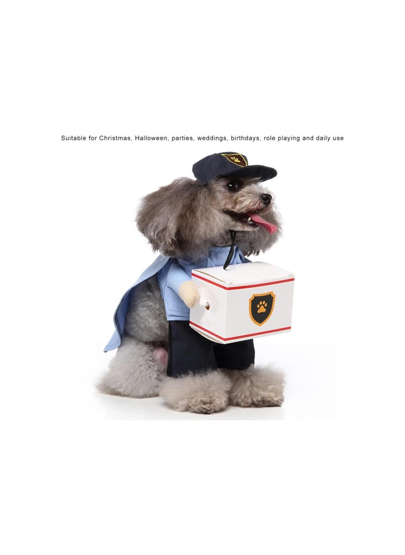 Dog Costume, Pet Mail Carrier Costume Cute and Adorable with for Parties Weddings for Birthdays Role Playing(L)