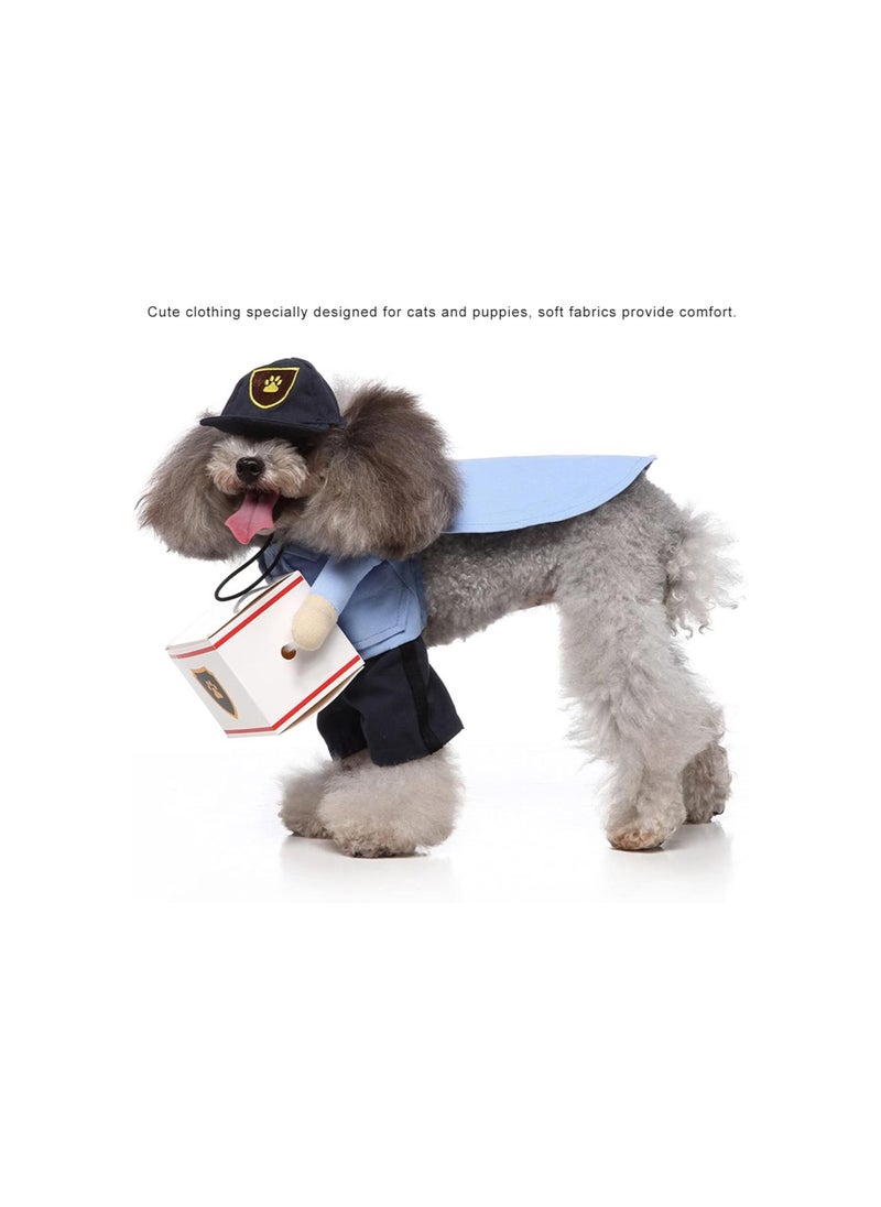 Dog Costume, Pet Mail Carrier Costume Cute and Adorable with for Parties Weddings for Birthdays Role Playing(L)