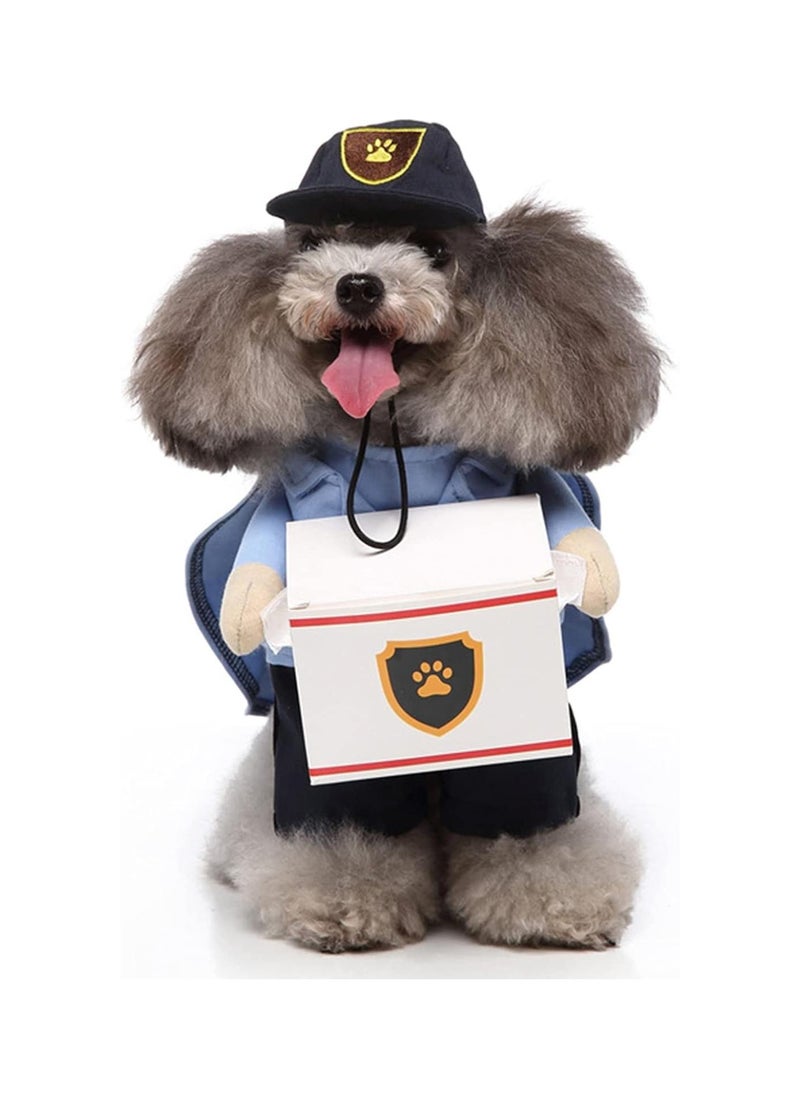 Dog Costume, Pet Mail Carrier Costume Cute and Adorable with for Parties Weddings for Birthdays Role Playing(L)