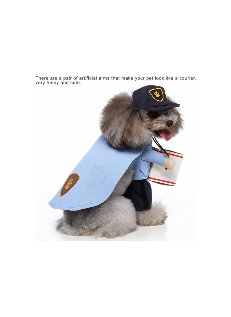 Dog Costume, Pet Mail Carrier Costume Cute and Adorable with for Parties Weddings for Birthdays Role Playing(L)