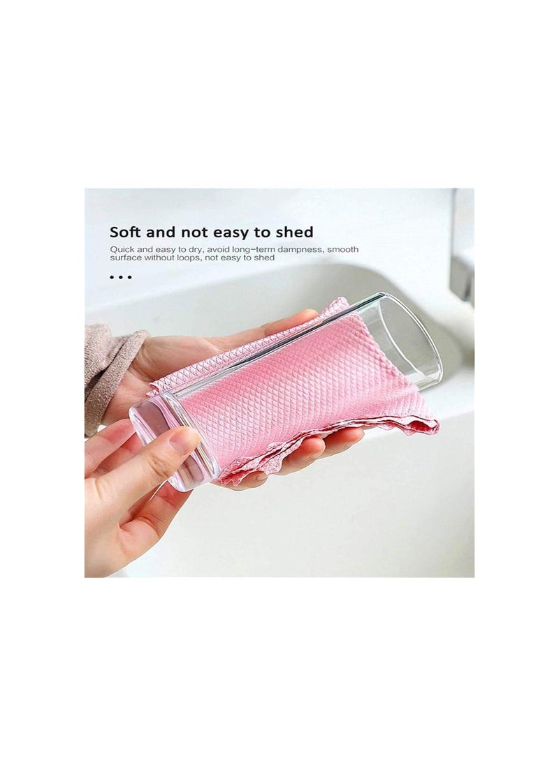 Nanoscale Cleaning Cloth, Streak-Free Miracle Cleaning Cloths, Reusable Lint-Free Absorbent Towel, Used to Clean Mirrors, Glass, Dishes, Screens, Cars (20, 12 x 16 inch)