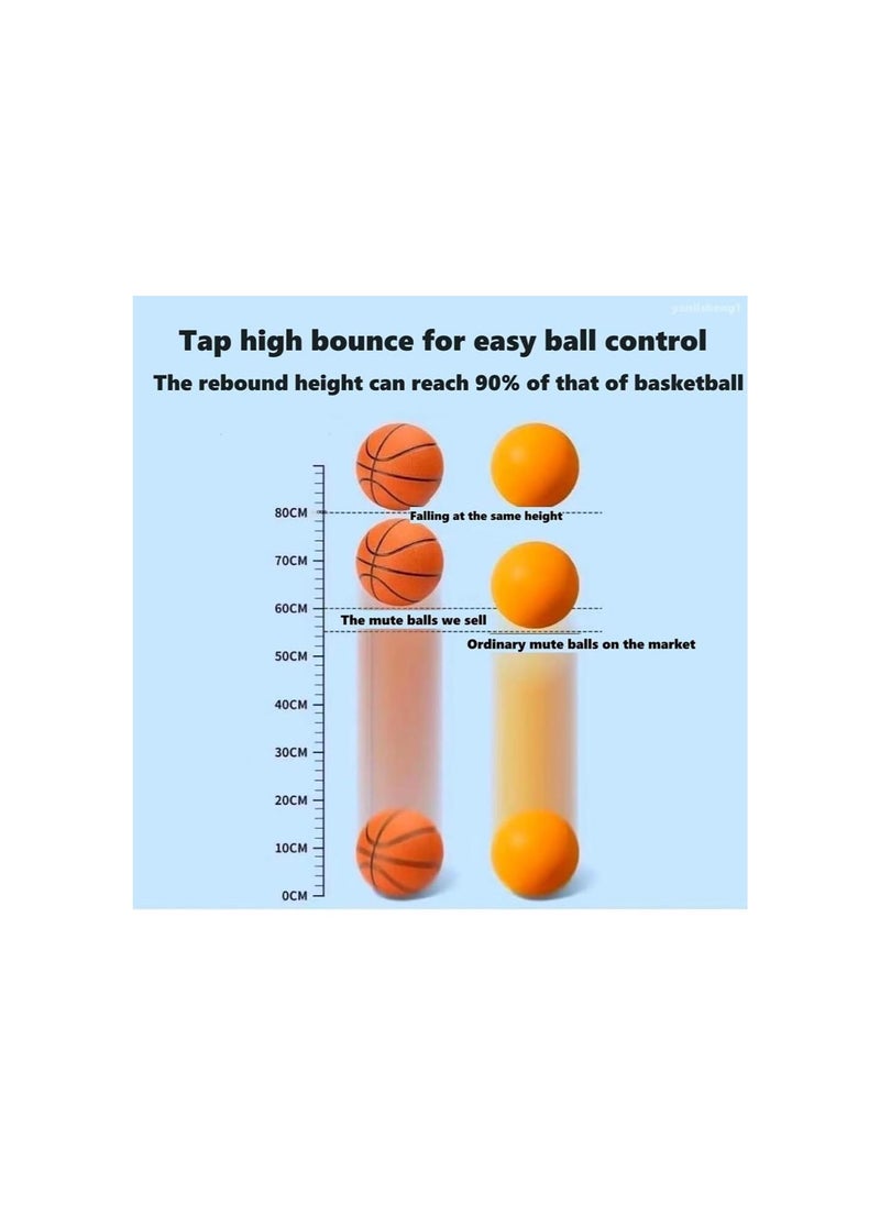 Hush Handle Basketball, Silent Swish Basketball, Silent Basketball Dribbling Indoor, Silent Foam Basketball for Indoor Activities