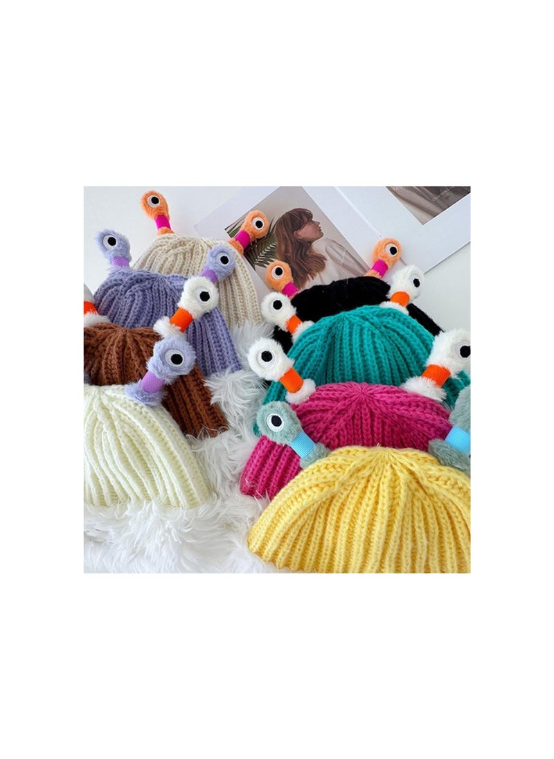 Cute Little Monster LED Knit Beanie, Winter Parent-Child Cute Glowing Little Monster Knit Hat, Monster Tentacle Hat