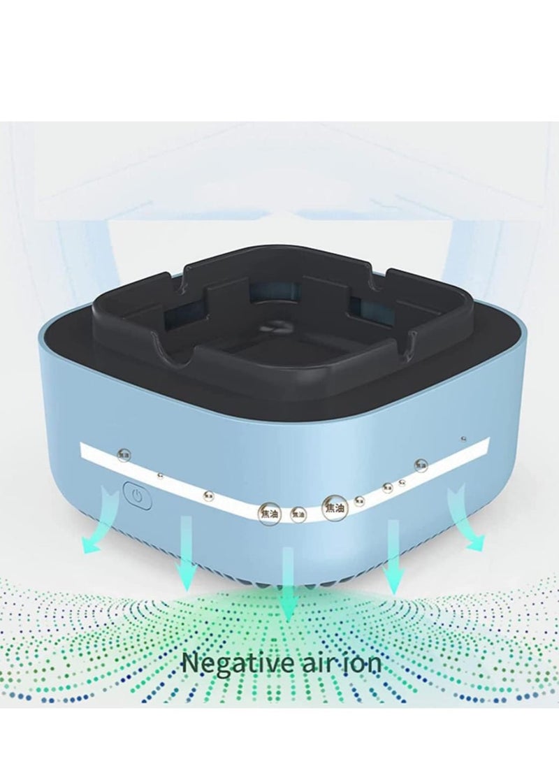 Multifunction Air Purifier Ashtray with Negative Ion Technology, Electronic Air Cleaner for Smoke and Odors, Ideal for Home, Office, and Car Use