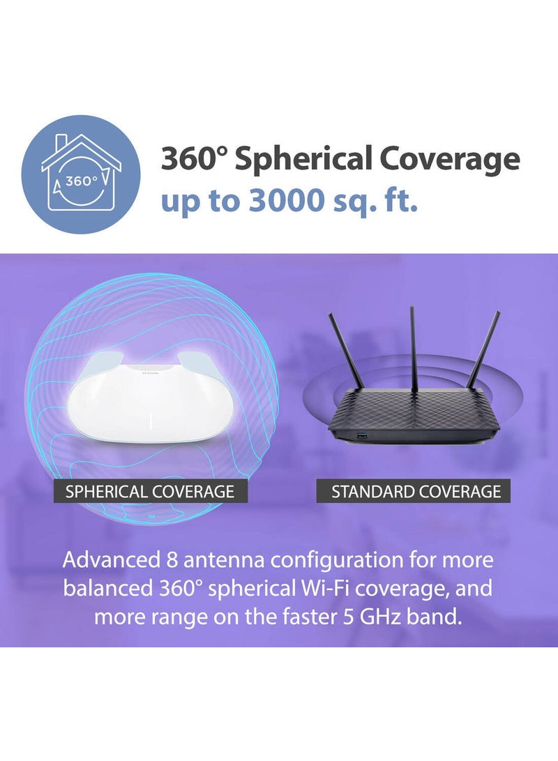 AQUILA PRO AI AX6000 Wi-Fi 6 Mesh System, 3-Pack, Up To 6 Gbps, AI-Powered, Best For 8K Streaming | M60/3 White/Blue