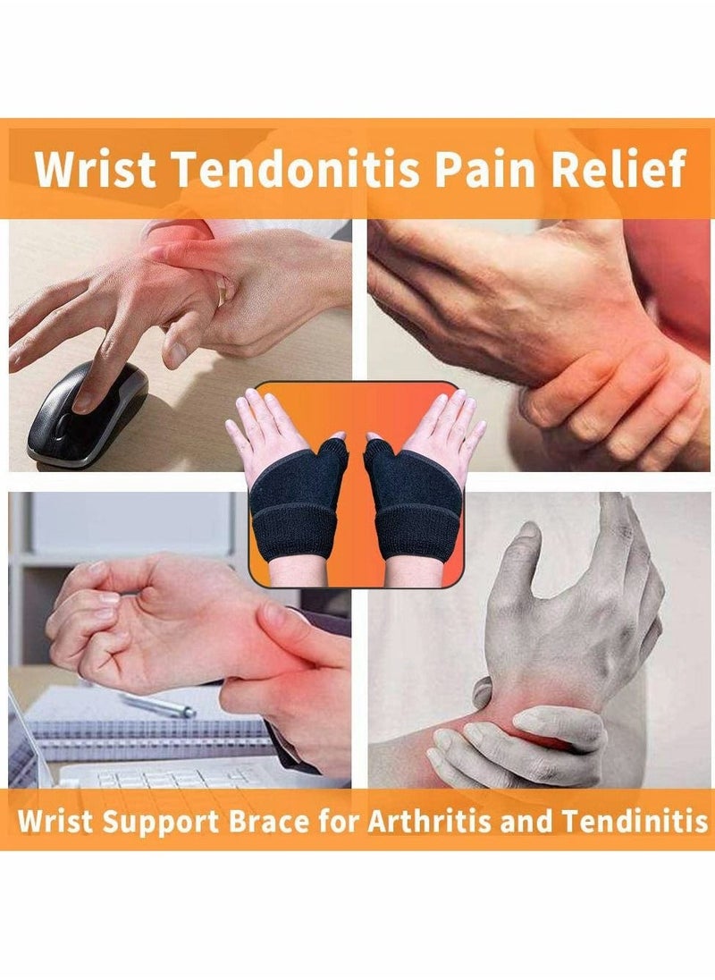 Wrist Brace for Carpal Tunnel, 1 Pack Adjustable Thumb Wrist Support Brace for Sports Protecting/Tendonitis Pain Relief, Splint Wrist Brace Day Night Support for Women Men