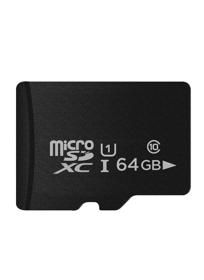 64GB High Speed Class 10 Micro SD(TF) Memory Card from Taiwan, Write: 8mb/s, Read: 12mb/s (100% Real Capacity)(Black)