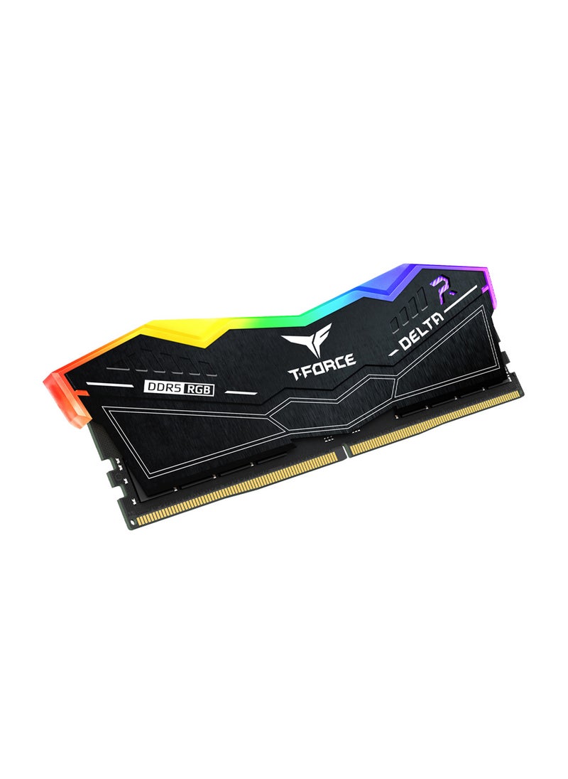 TEAM 32GB (2 x 16GB) 6200MHz CL38 DELTA RGB DDR5 Desktop Memory, Intel 700 Series & AMD EXPO Compatible, 49,600 MB/s Data Transfer, 1.25V, XMP 3.0, On-Die ECC, Smart RGB Lighting, FF3D532G6200HC38ADC01