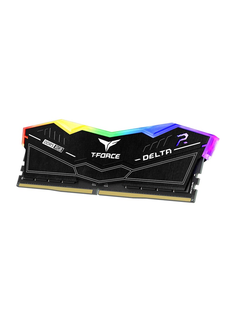 TEAM 32GB (2 x 16GB) 6200MHz CL38 DELTA RGB DDR5 Desktop Memory, Intel 700 Series & AMD EXPO Compatible, 49,600 MB/s Data Transfer, 1.25V, XMP 3.0, On-Die ECC, Smart RGB Lighting, FF3D532G6200HC38ADC01