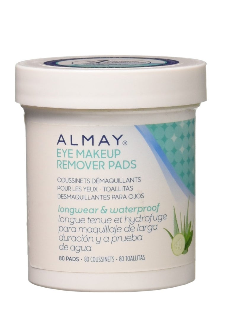 Almay Longwear & Waterproof Eye Makeup Remover Pads, 80 Count