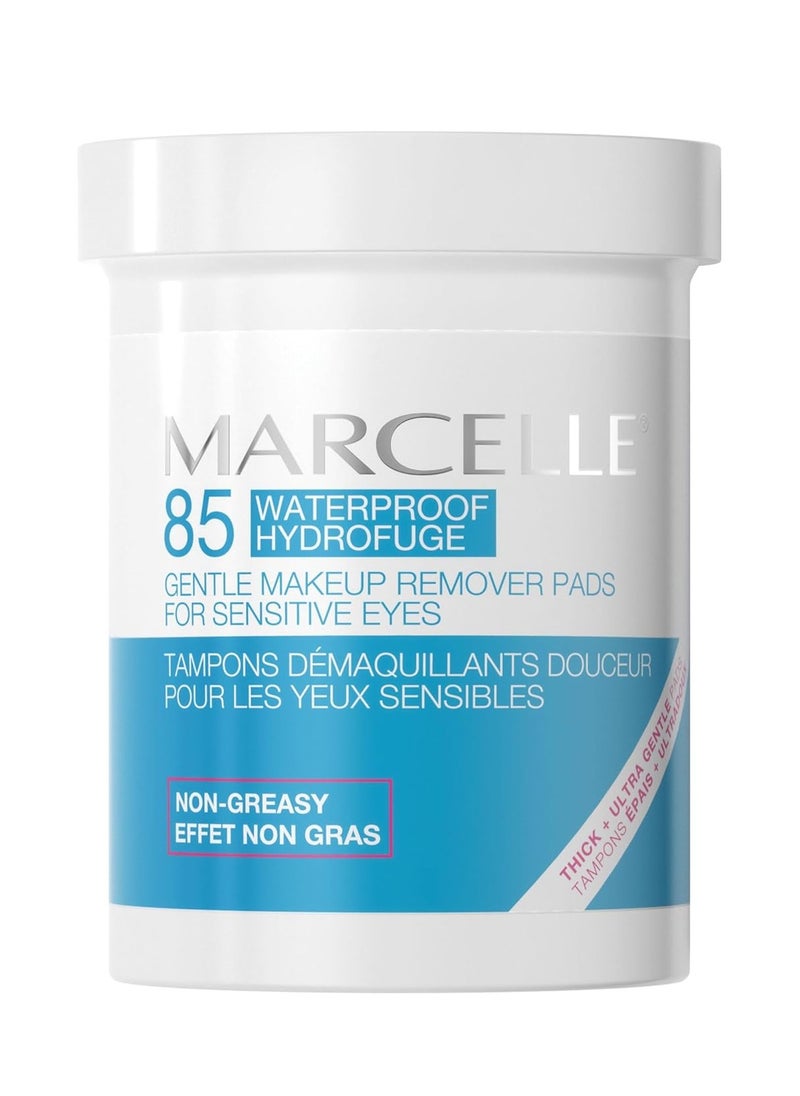 Marcelle Gentle Eye Make-Up Remover Pads, Sensitive Eyes, Waterproof Makeup Removal, Hypoallergenic, Fragrance-Free, Paraben-Free, Alcohol-Free, Cruelty-Free, 85 Pads