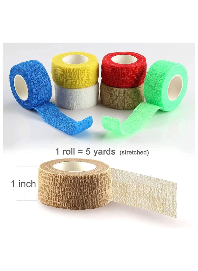 12 Rolls Of Adhesive Bandage Self-Adhesive Non-Woven Fabric Sports Bandage