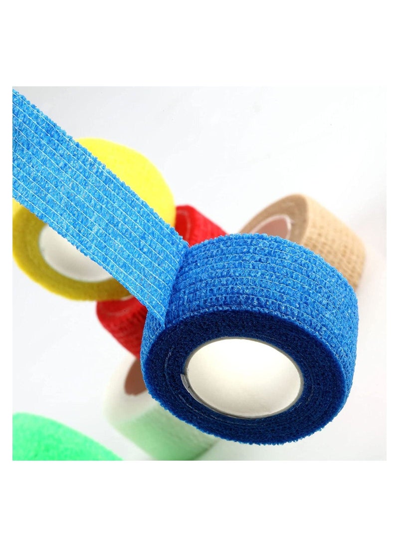 12 Rolls Of Adhesive Bandage Self-Adhesive Non-Woven Fabric Sports Bandage