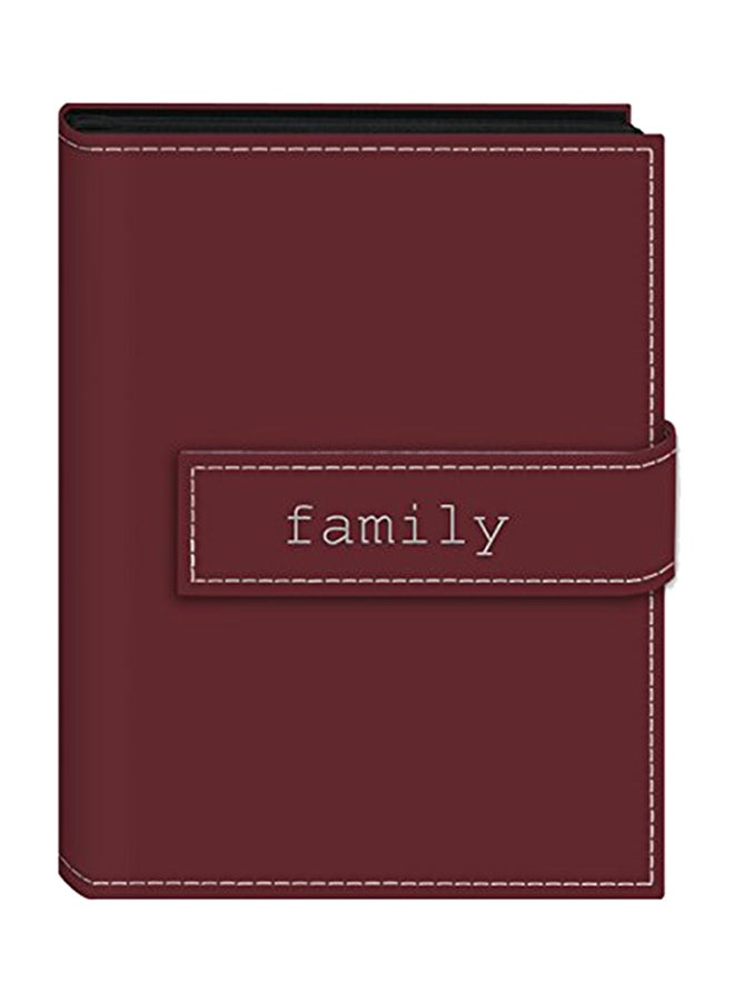 Leatherette Cover Photo Album With 36 Pockets Brown 8.25X0.75X6.125inch