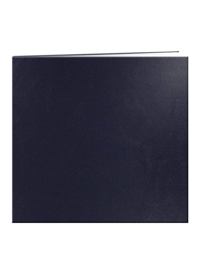 Leatherette Postbound Album Navy 12.5x13.4x1inch