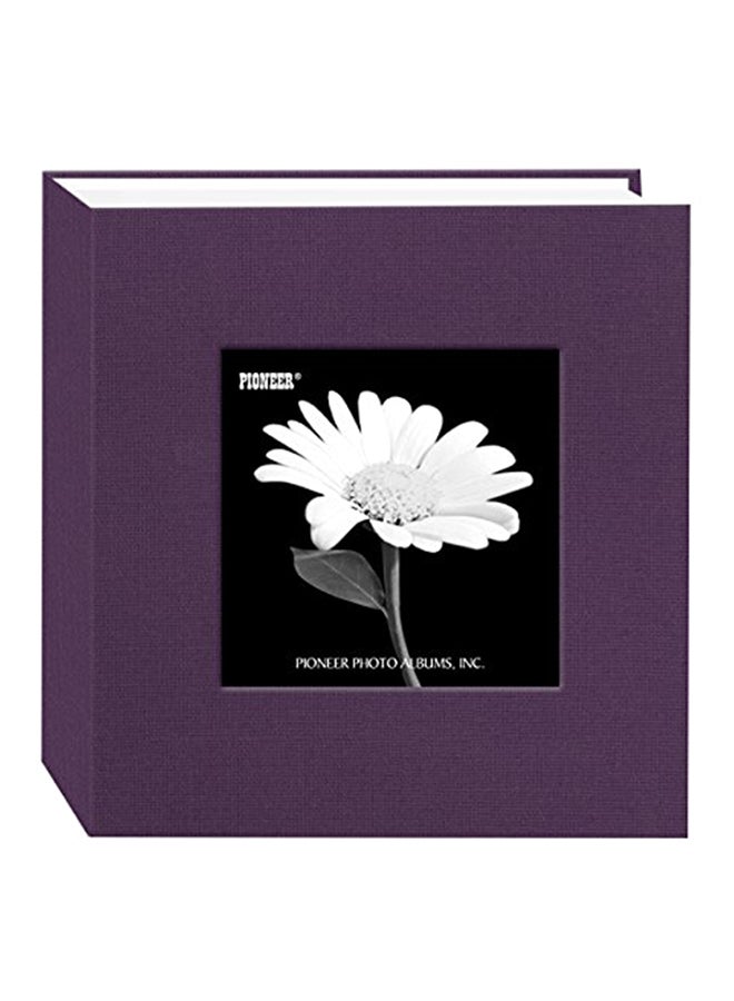 100-Pocket Fabric Frame Cover Photo Album Wildberry Purple 6.88x2.12x6.5inch