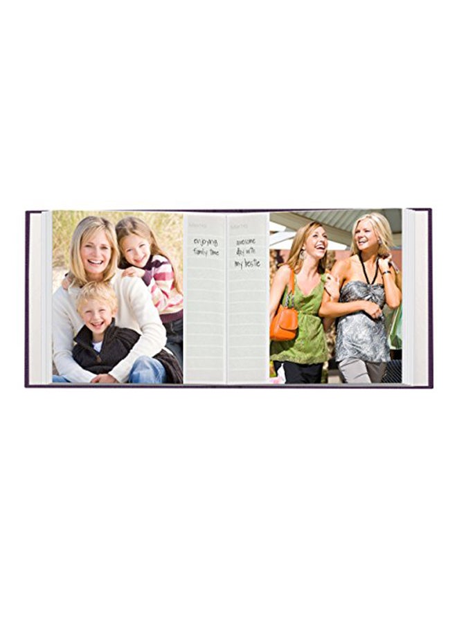 100-Pocket Fabric Frame Cover Photo Album Wildberry Purple 6.88x2.12x6.5inch