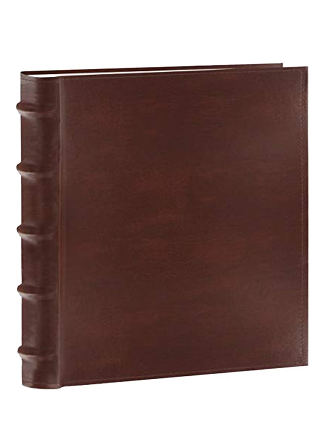 200-Pocket European Bonded Leather Photo Album Brown 11.5x2x10.5inch