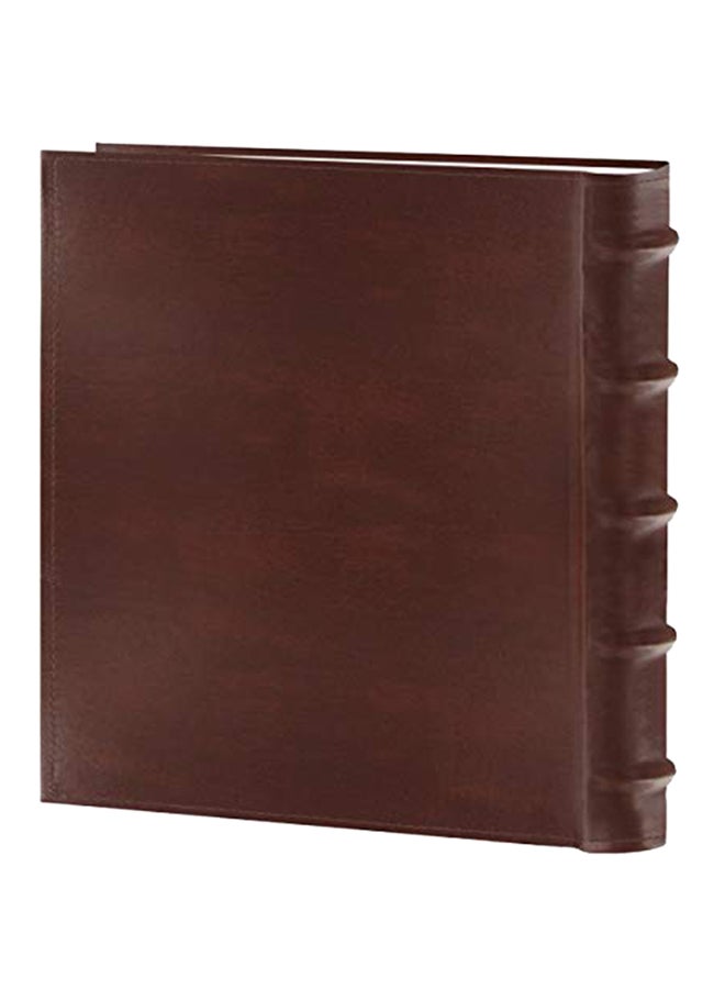 200-Pocket European Bonded Leather Photo Album Brown 11.5x2x10.5inch